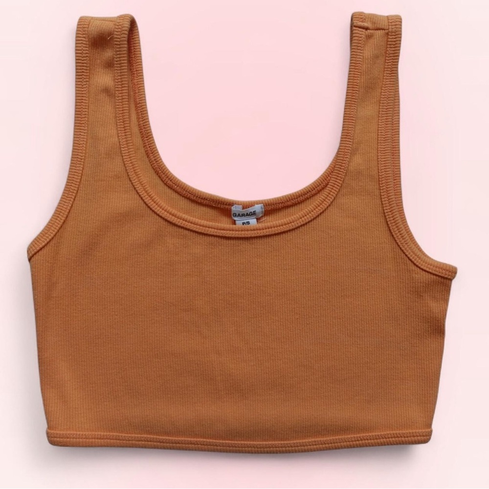 Garage Orange Ribbed Tank Top